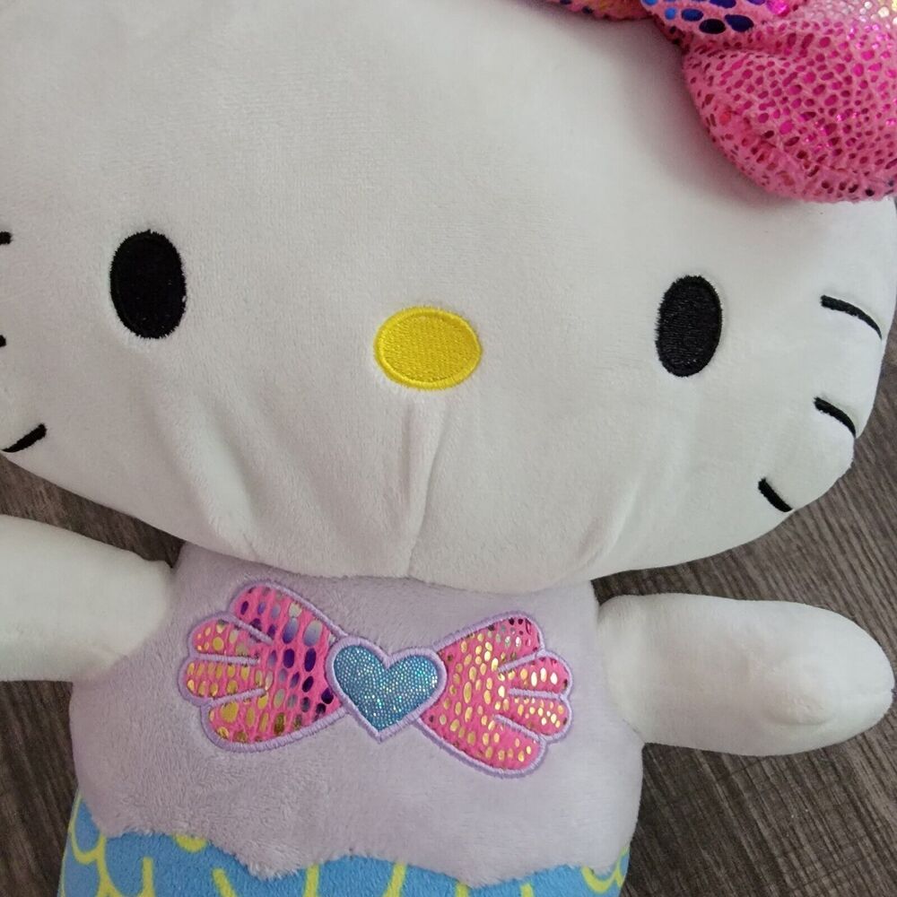 Hello Kitty Mermaid Plush/Stuffed Animal Sanrio (no tags) Pink Bow, 15 inch - Picture 4 of 14